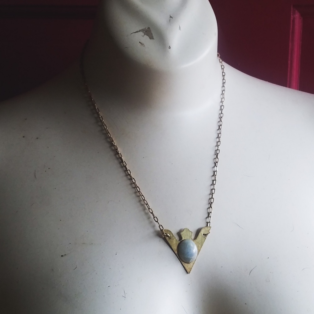"Vivid Intervention"- Geometric Jade Necklace